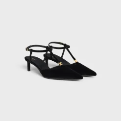 New KITTEN T-BAR STRAP PUMP in VELVET Women Pumps