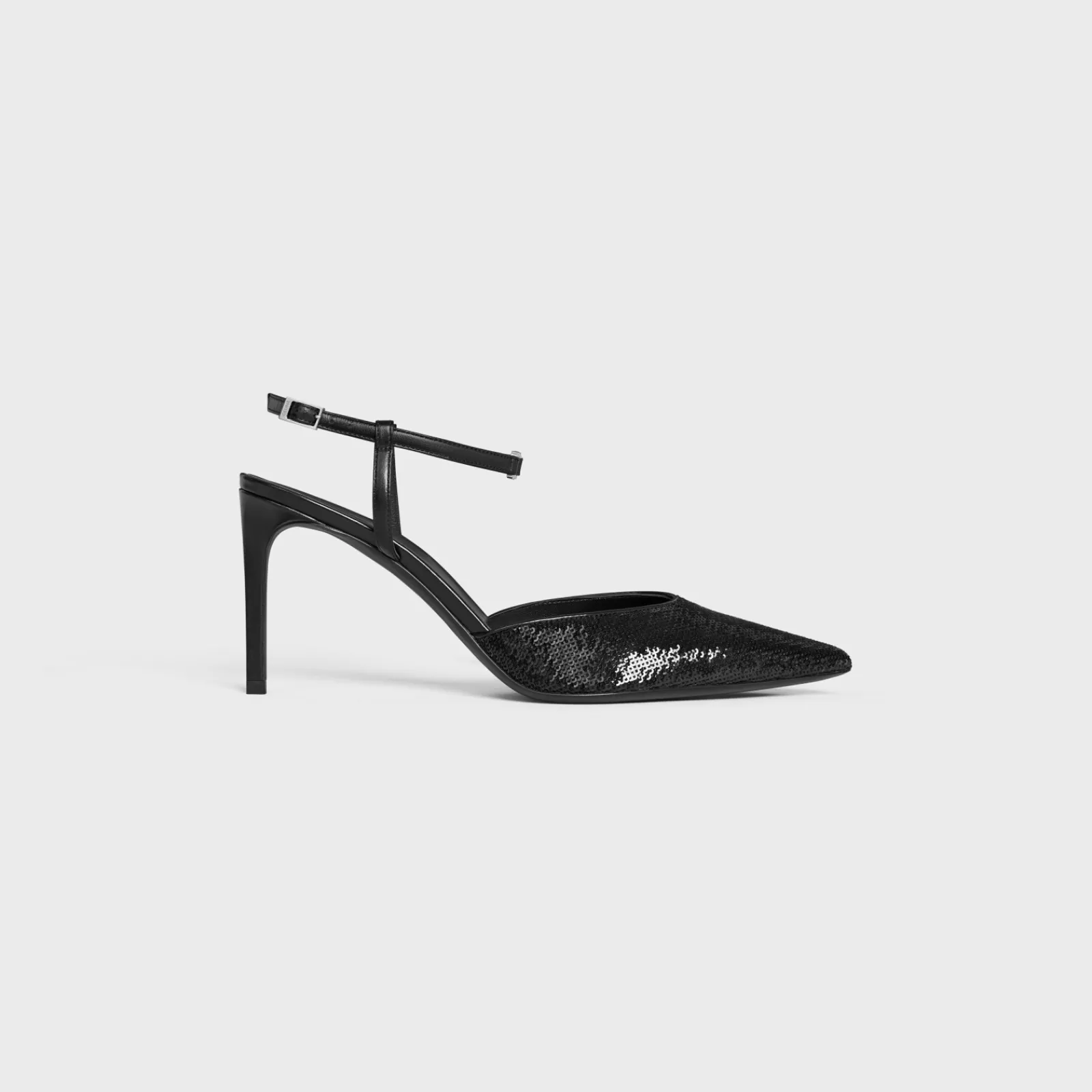 Clearance KITTEN TRIOMPHE STRAP PUMP in SEQUINS & CALFSKIN Women Pumps