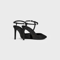 Clearance KITTEN TRIOMPHE STRAP PUMP in SEQUINS & CALFSKIN Women Pumps