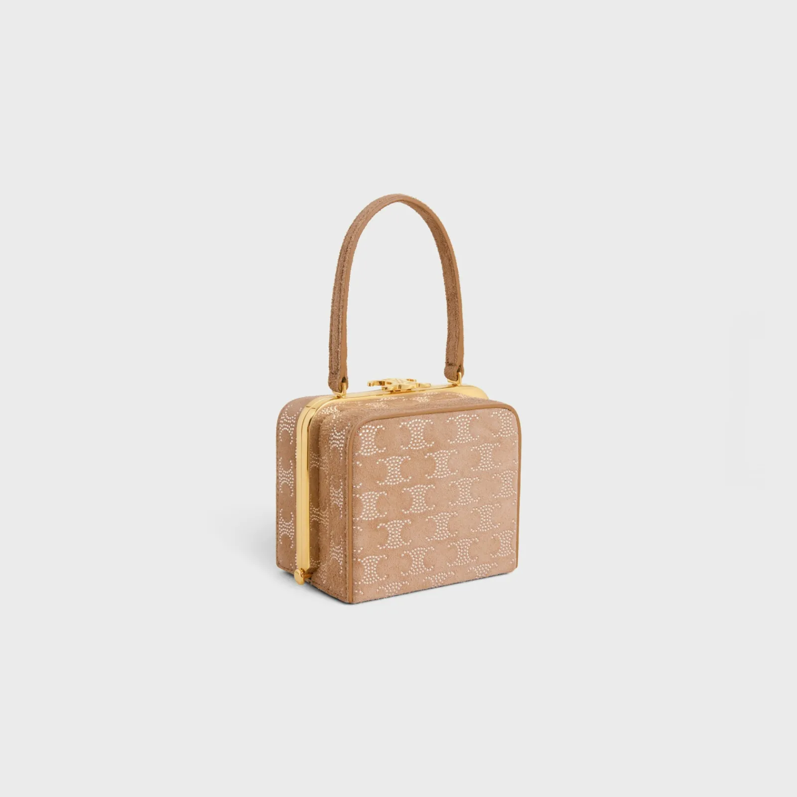 Sale LANA MINAUDIERE in SUEDE CALFSKIN WITH TRIOMPHE STRASS Women More Lines·Other Lines | Categories·Top-Handle Bags