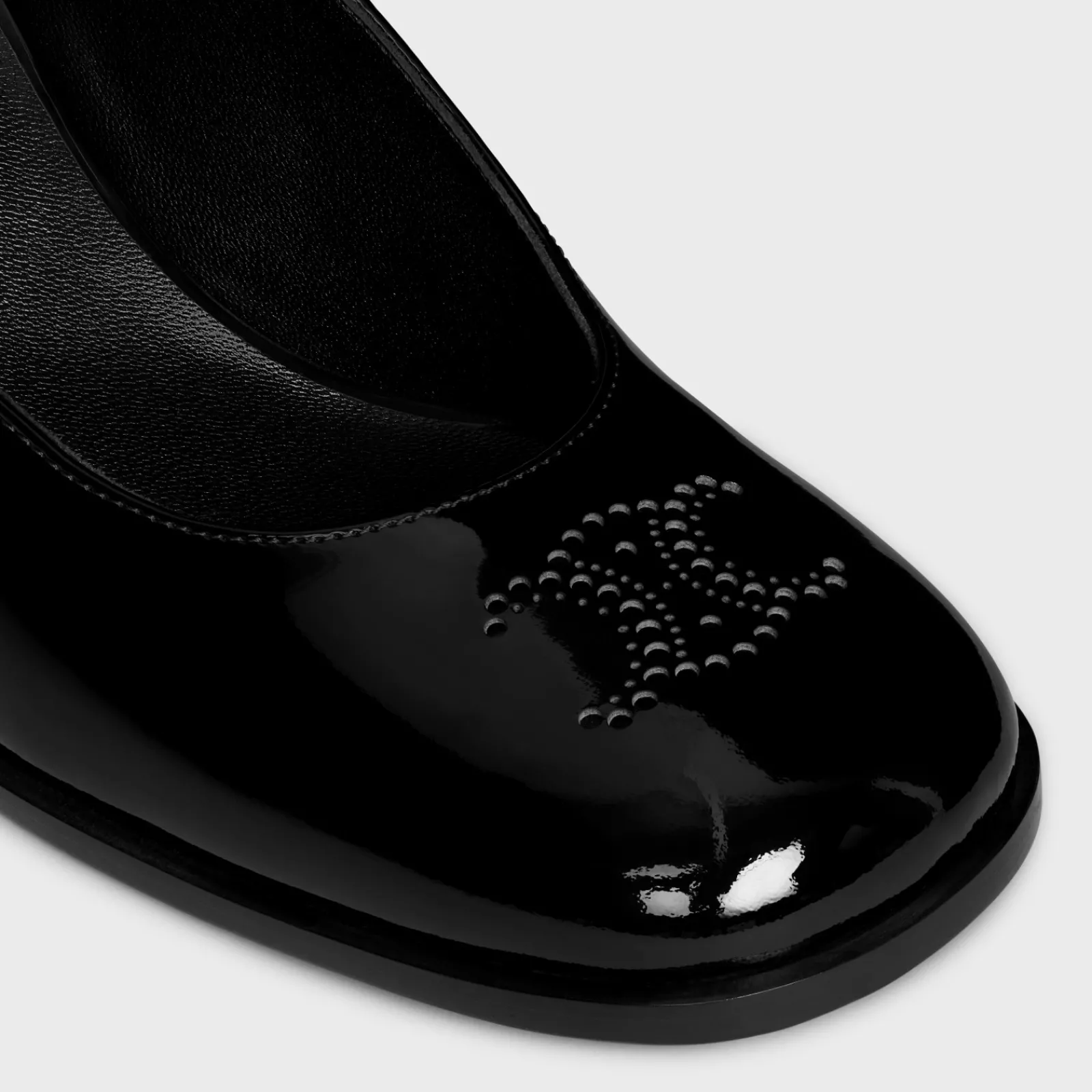 Hot LILY PERFORATED TRIOMPHE BABIES in PATENT CALFSKIN Women Pumps