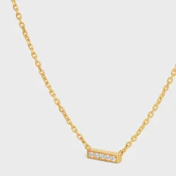 Best Line Necklace in Yellow Gold and Diamonds Women Other Lines | Categories·Necklaces