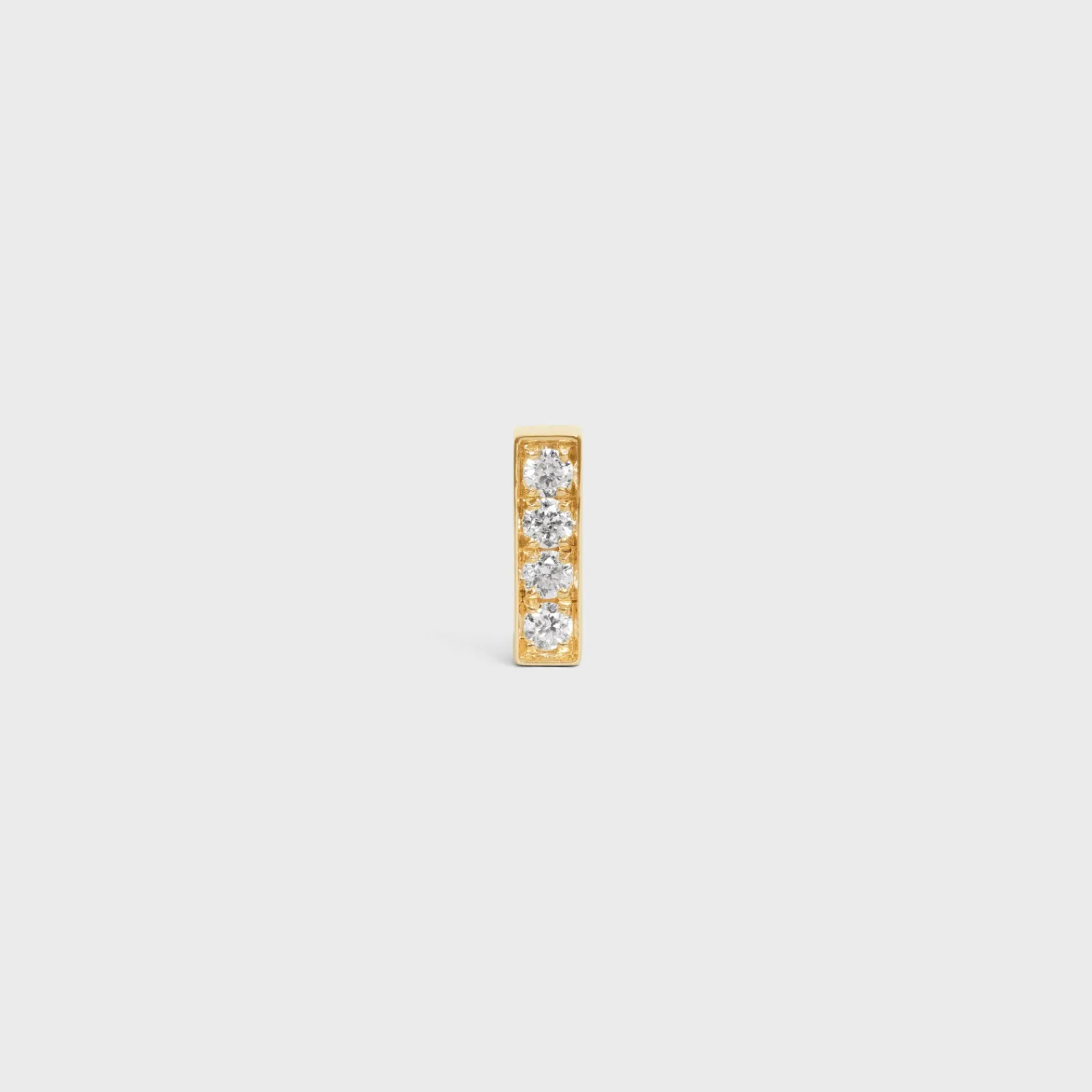 Discount Line Stud in Yellow Gold and Diamonds Women Other Lines | Categories·Earrings