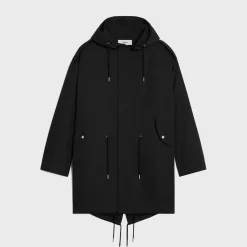 Hot long parka in technical cotton Coats & Blousons