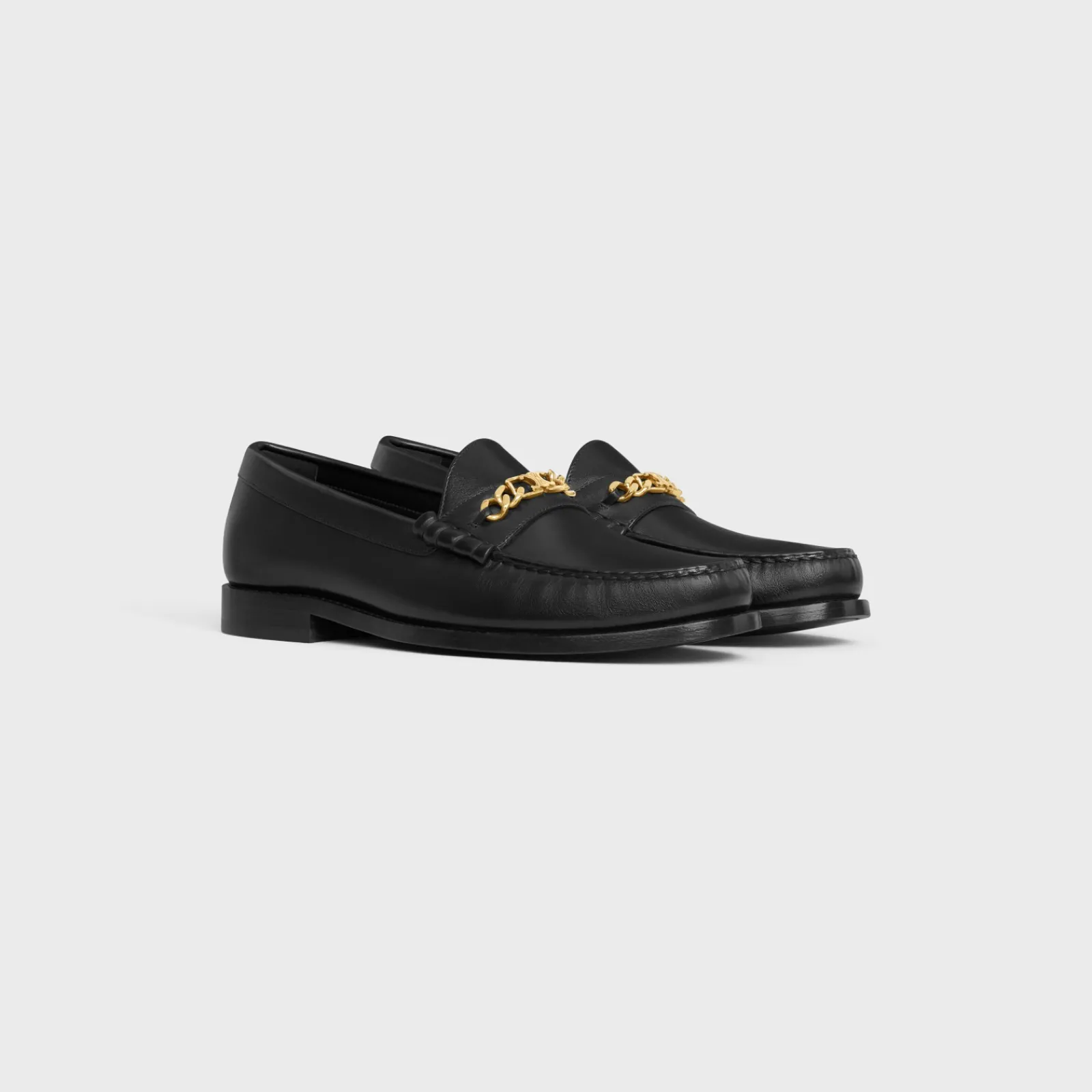 Clearance LUCO TRIOMPHE CHAIN LOAFER in CALFSKIN Women Loafers And Flats