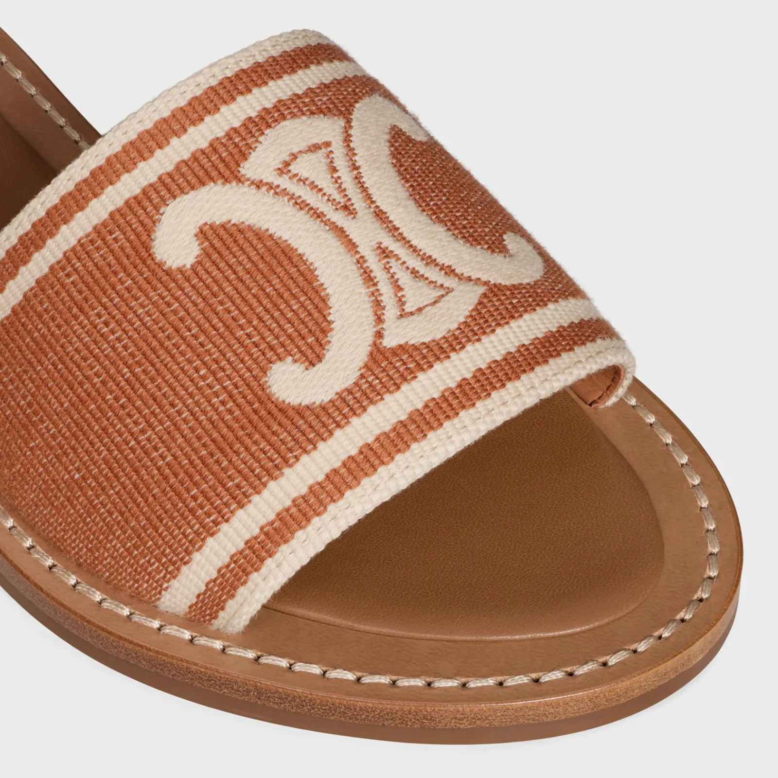Discount LYMPIA MULE in TRIOMPHE JACQUARD CANVAS Women Sandals