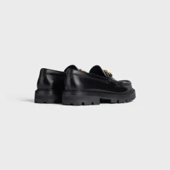 Sale MARGARET LOAFER WITH TRIOMPHE CHAIN in POLISHED BULL Women Loafers And Flats