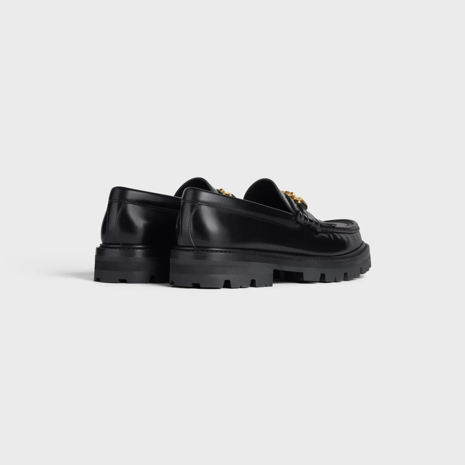 Sale MARGARET LOAFER WITH TRIOMPHE CHAIN in POLISHED BULL Women Loafers And Flats