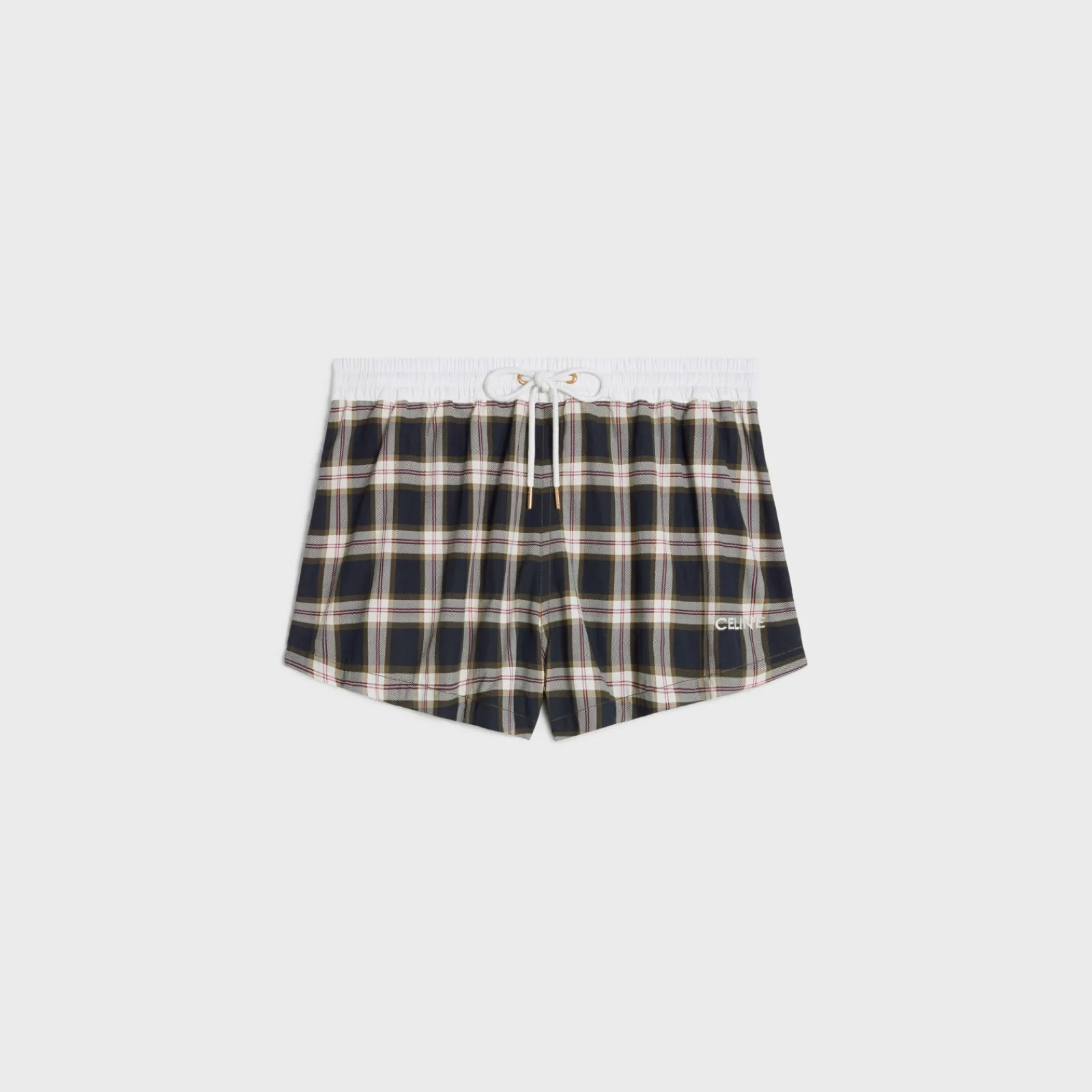 New mini shorts in checked panama Women Pants And Shorts