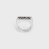 Best Monochroms Stamp Ring in Brass with Rhodium Finish Bracelets & Rings