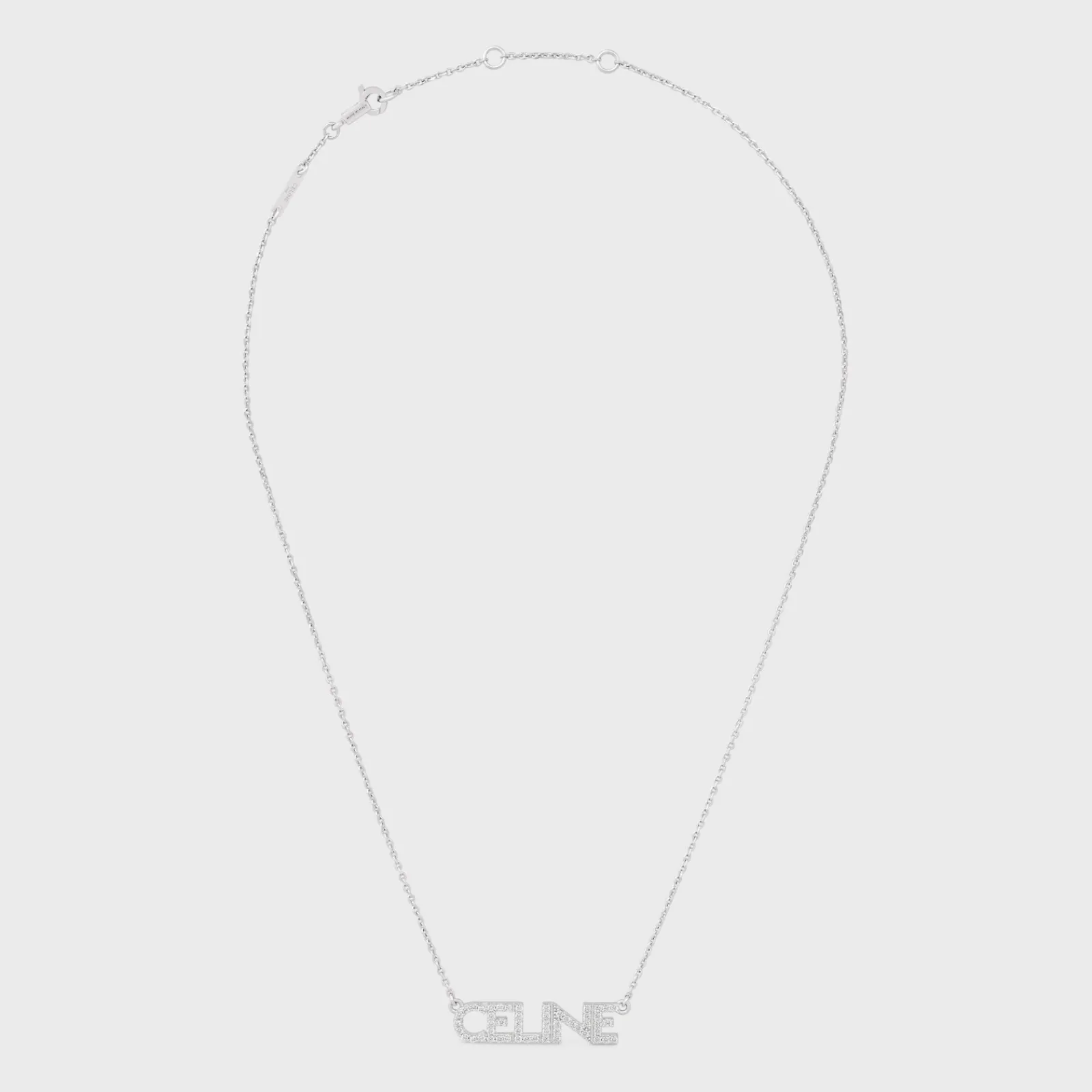 Online Monochroms Strass Necklace in Brass with Rhodium Finish and Crystals Women Other Lines | Categories·Necklaces