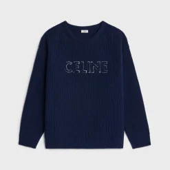 Fashion oversized crew neck sweater in wool Knitwear
