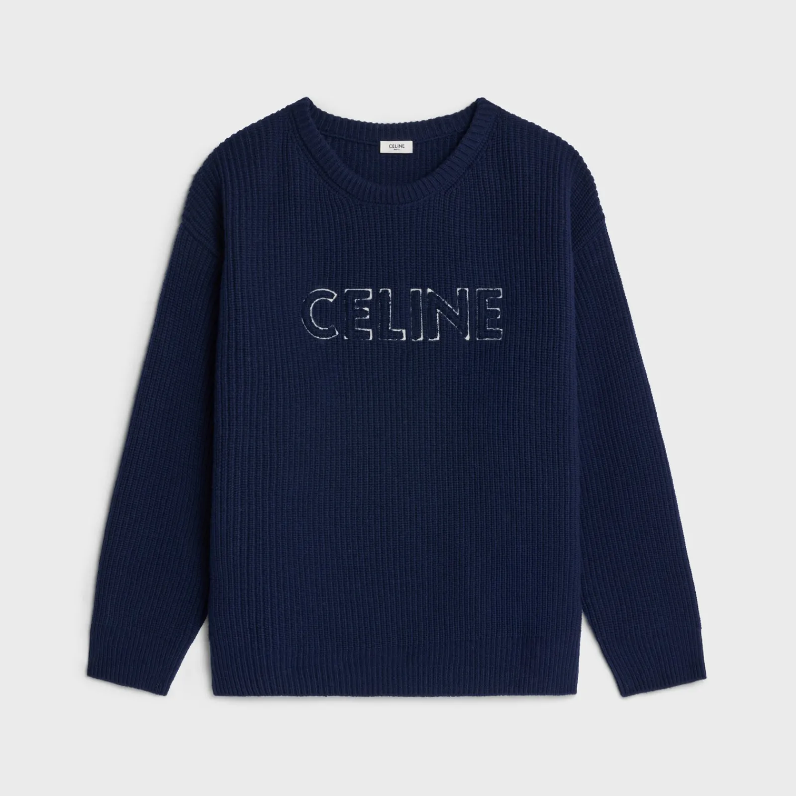 Fashion oversized crew neck sweater in wool Knitwear