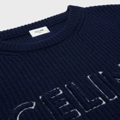 Fashion oversized crew neck sweater in wool Knitwear