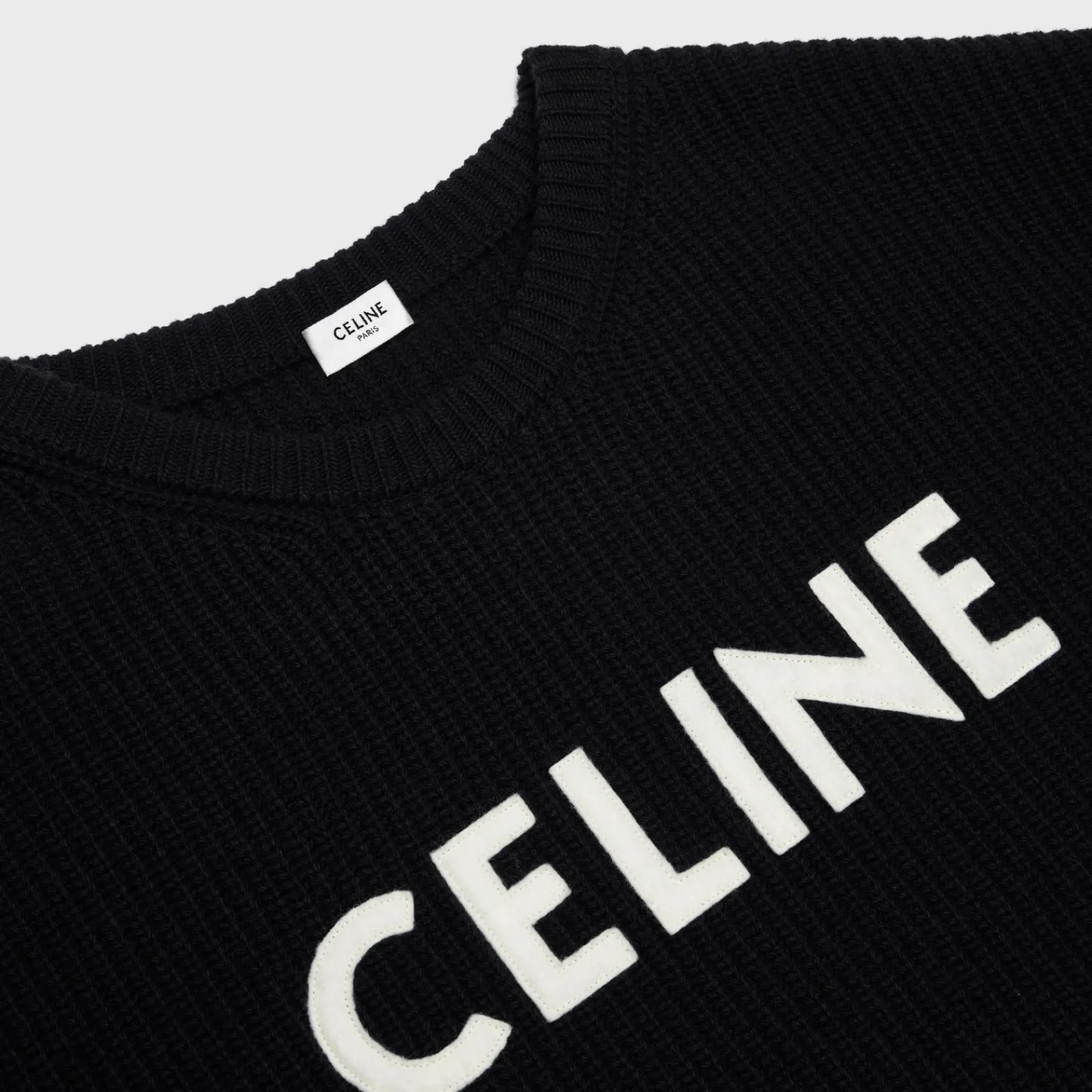 Fashion oversized sweater in ribbed wool Knitwear