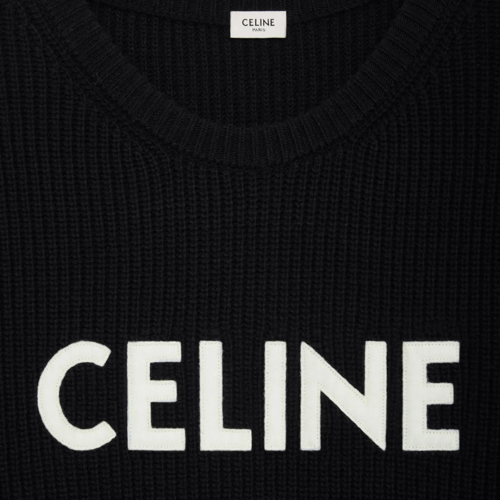 Fashion oversized sweater in ribbed wool Knitwear