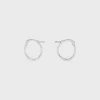 New Paris Hoops in Brass with Rhodium Finish Women Other Lines | Categories·Earrings