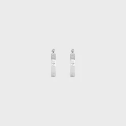 New Paris Hoops in Brass with Rhodium Finish Women Other Lines | Categories·Earrings