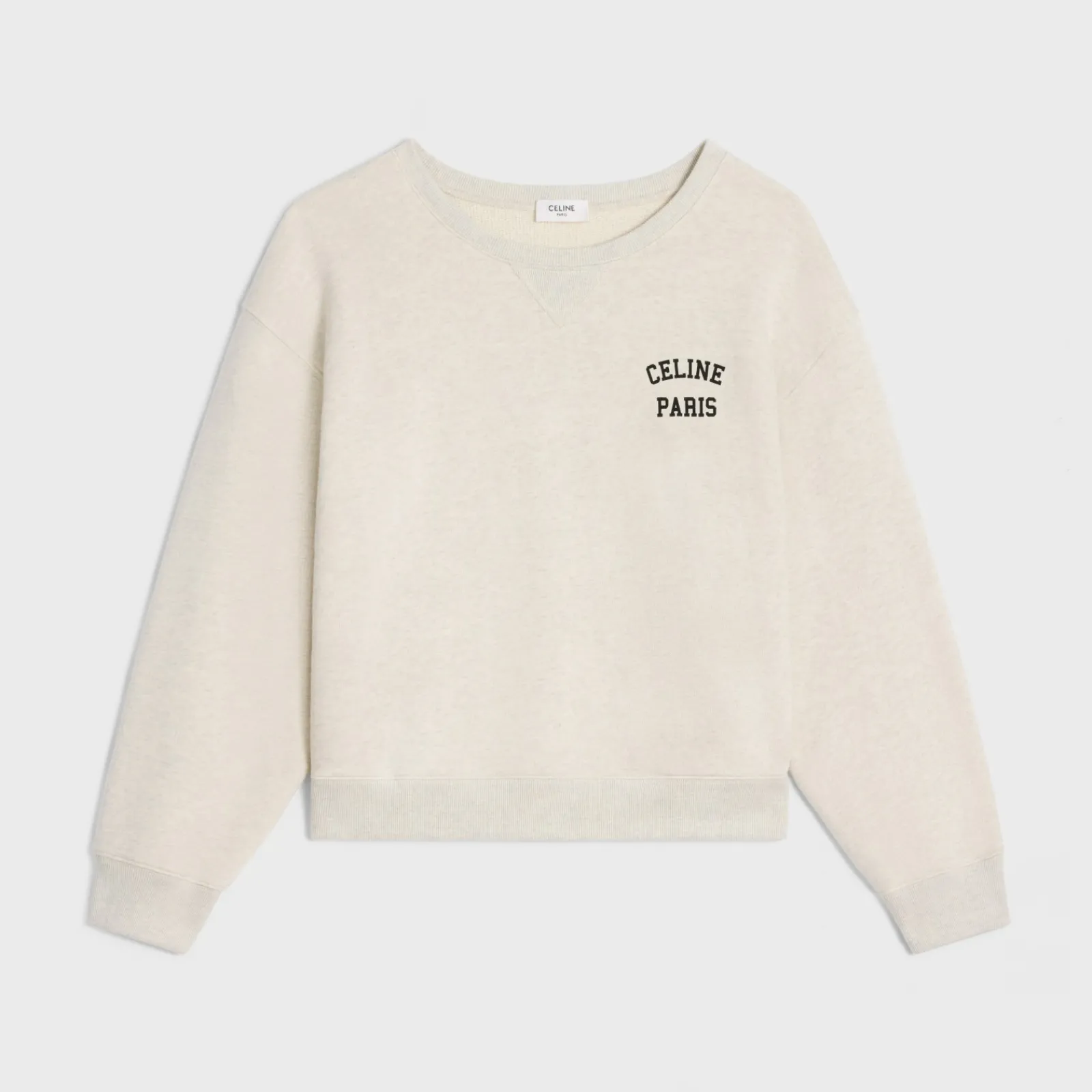Discount paris loose sweatshirt in cotton fleece Women T-Shirts And Sweatshirts