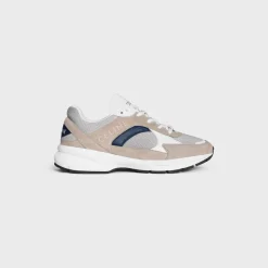 Clearance RUNNER CR-03 LOW LACE-UP SNEAKER in MESH, SUEDE CALFSKIN AND CALFSKIN Women Sneakers