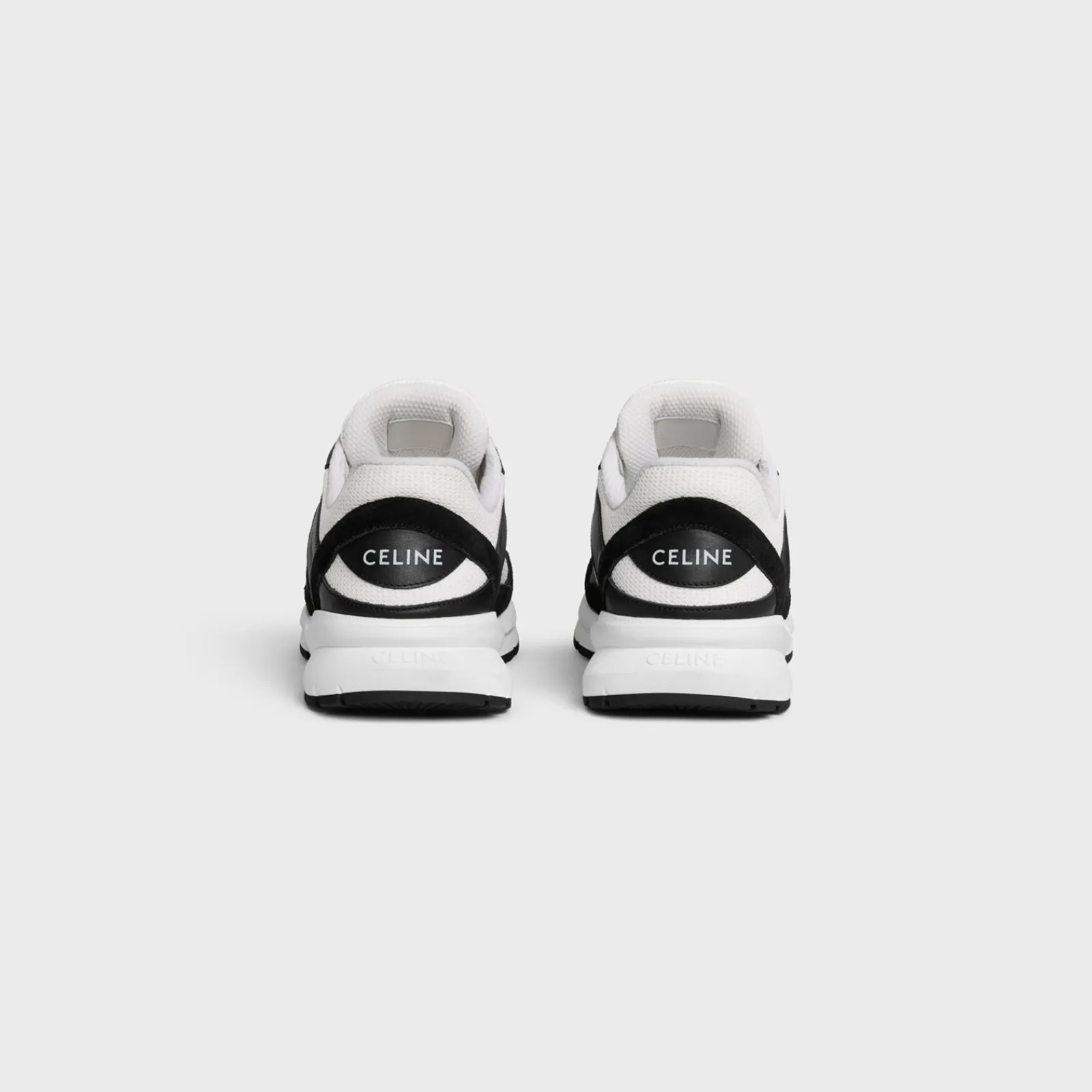 Fashion RUNNER CR-03 LOW LACE-UP SNEAKER in MESH, CALFSKIN AND SUEDE CALFSKIN Sneakers