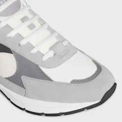 Discount RUNNER CR-03 LOW LACE-UP SNEAKER in MESH, SUEDE CALFSKIN AND CALFSKIN Sneakers