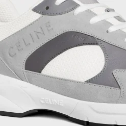 Discount RUNNER CR-03 LOW LACE-UP SNEAKER in MESH, SUEDE CALFSKIN AND CALFSKIN Sneakers