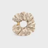Best Scrunchy Blason in Silk and Brass with Gold finish Women Hair Accessories