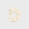 Online Scrunchy Crochet in Cotton and Brass with Gold finish Women Hair Accessories