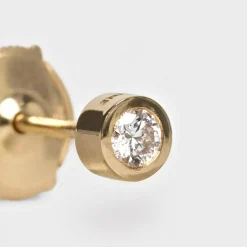 Sale Sentimental Brillant Stud in Yellow Gold and Diamond Women Celine Sentimental | Categories·Earrings