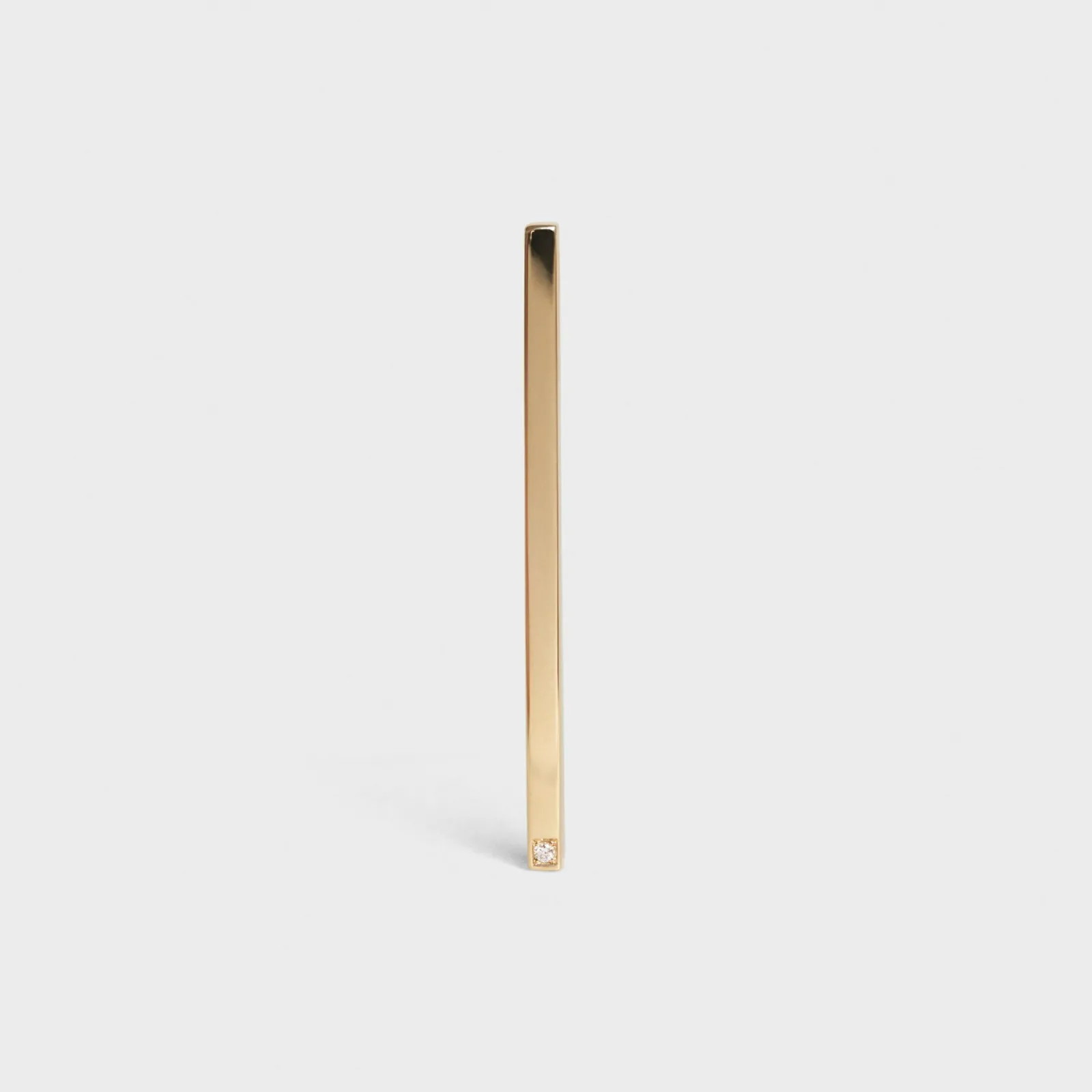 Fashion Sentimental Straight Earring in Yellow Gold and Diamond Women Celine Sentimental | Categories·Earrings