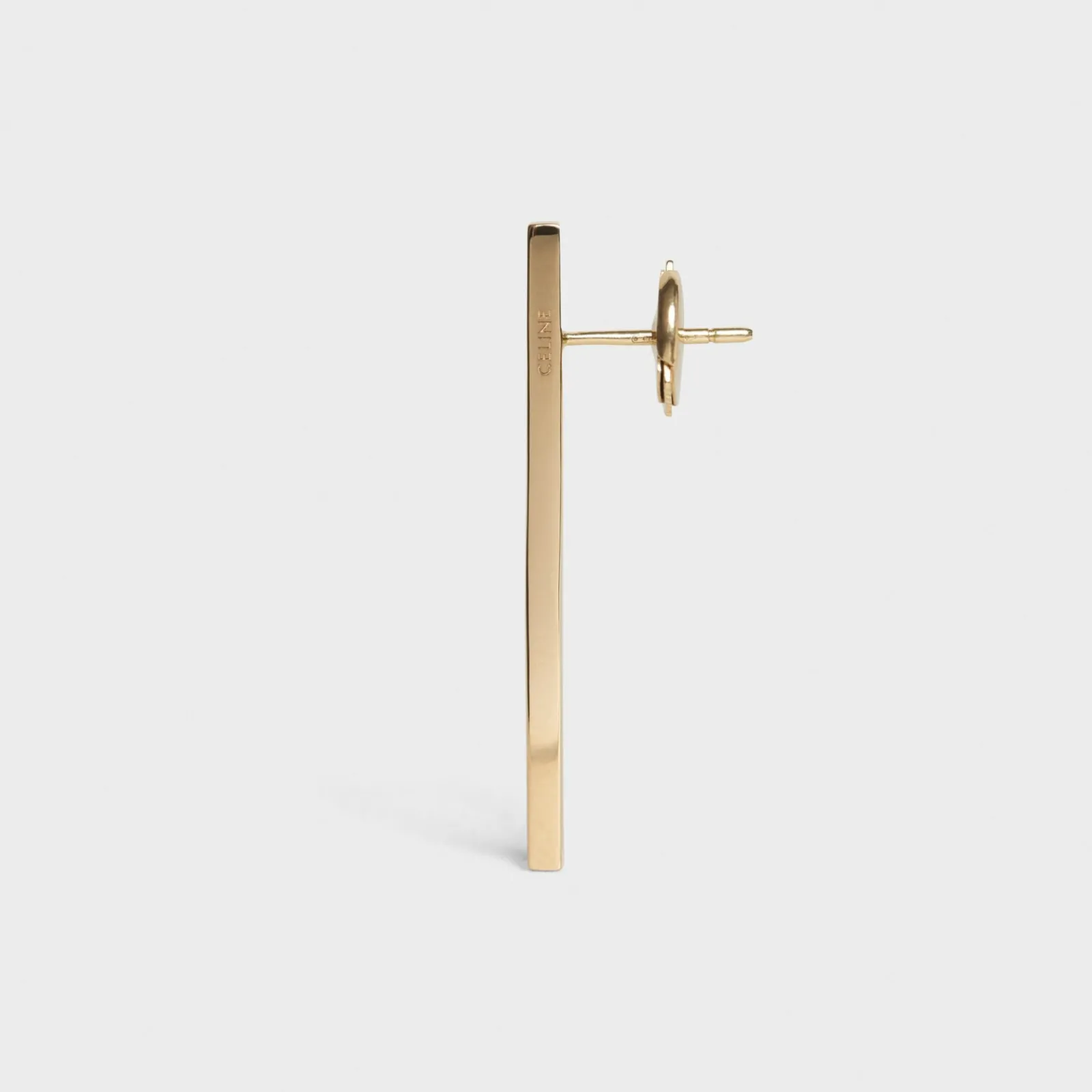 Fashion Sentimental Straight Earring in Yellow Gold and Diamond Women Celine Sentimental | Categories·Earrings