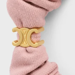 Discount Set of 2 Small Scrunchies in Polyamide, Elastane and Brass with Gold Finish Women Hair Accessories