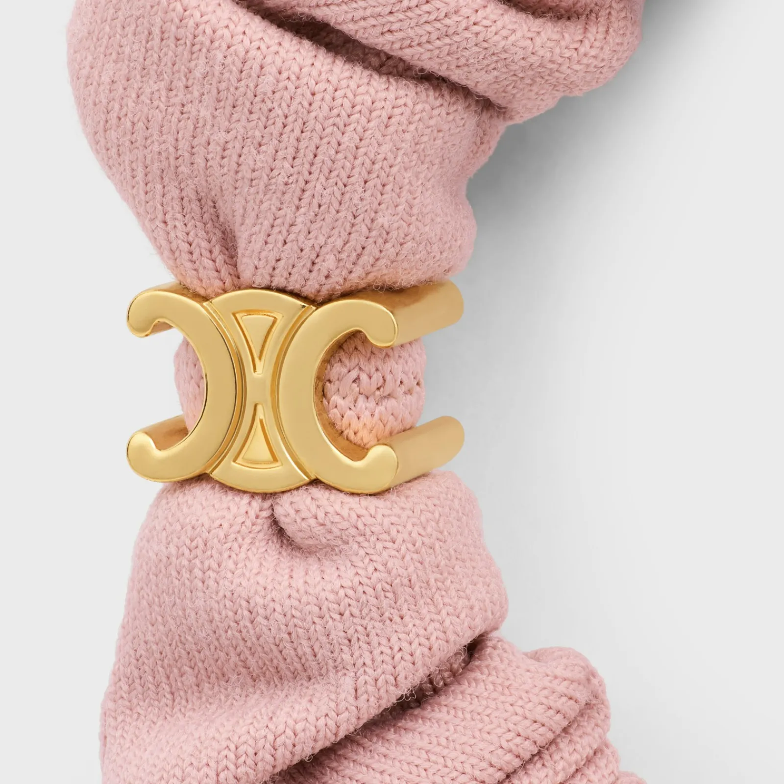 Discount Set of 2 Small Scrunchies in Polyamide, Elastane and Brass with Gold Finish Women Hair Accessories