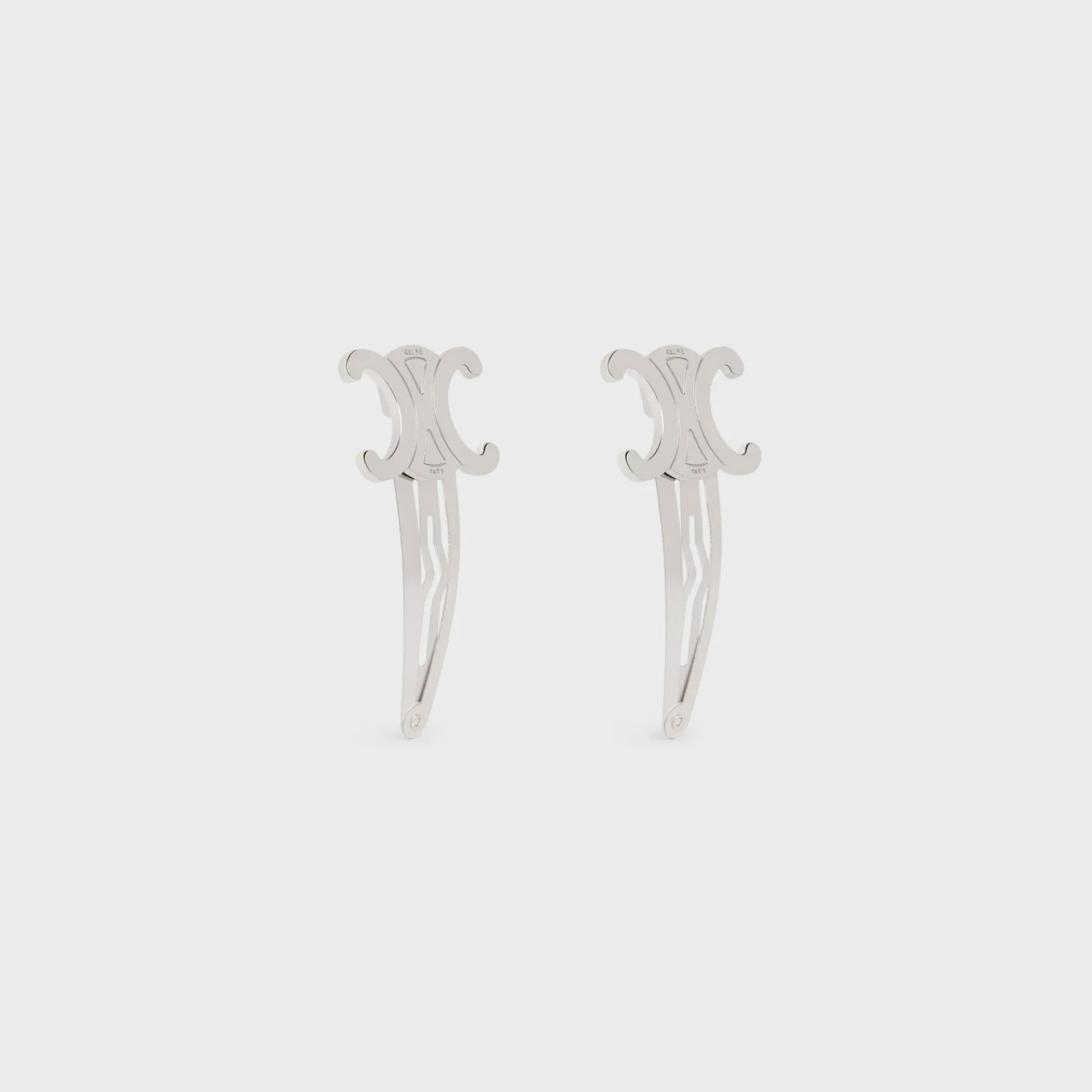 Online Set of 2 Snap Hair Clip in Brass with Rhodium Finish and Steel Women Hair Accessories