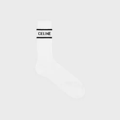 Hot socks in striped cotton Hats And Soft Accessories