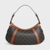 Best STRIPED HOBO in TRIOMPHE CANVAS & CALFSKIN Women Triomphe Canvas | Categories·Shoulder Bags