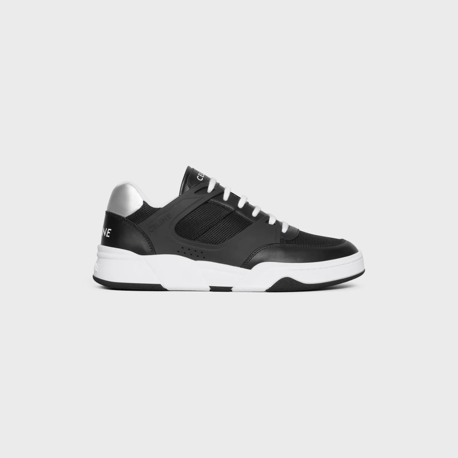 Hot TRAINER CT-07 LOW LACE-UP SNEAKER in Mesh, Calfskin AND Laminated Calfskin Sneakers