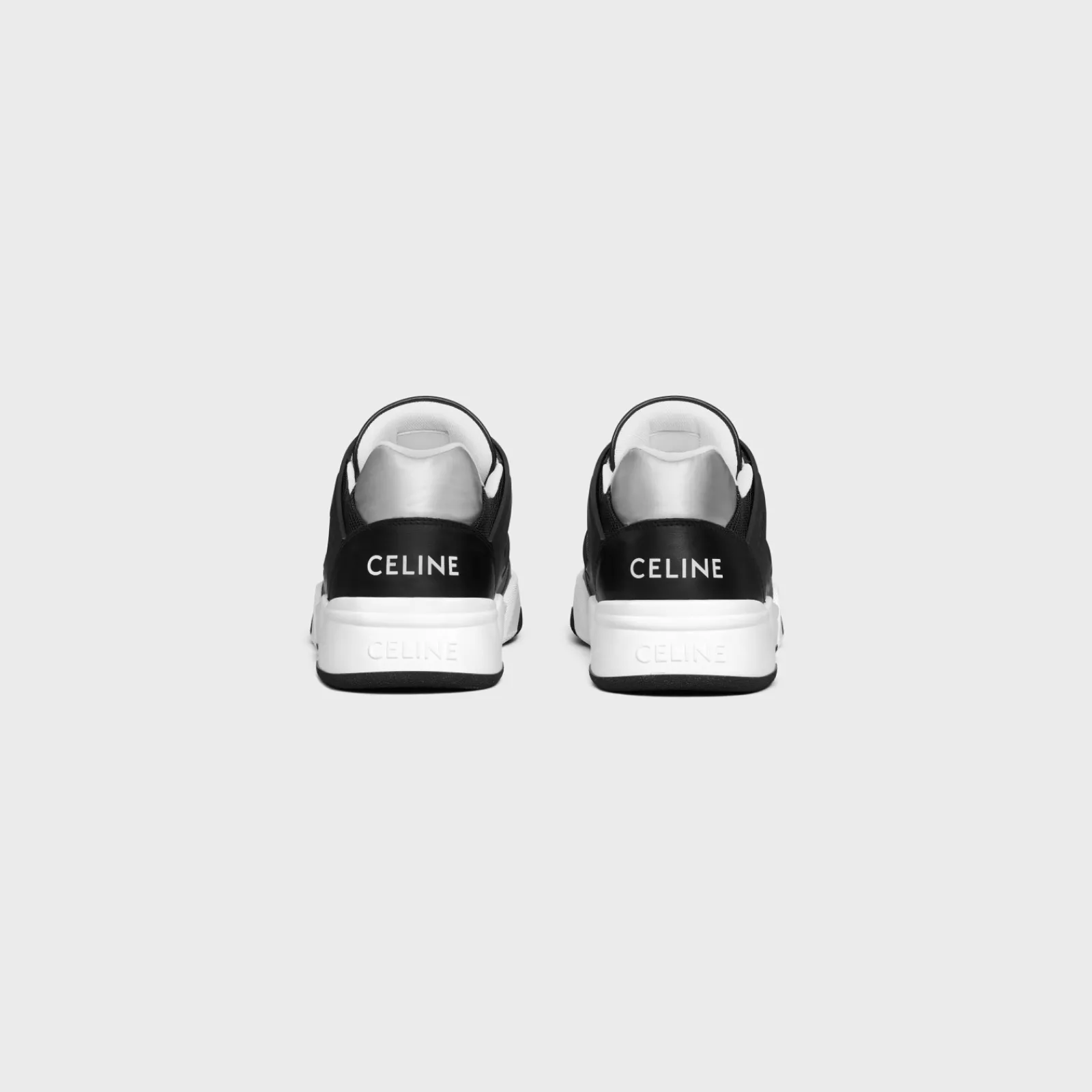 Hot TRAINER CT-07 LOW LACE-UP SNEAKER in Mesh, Calfskin AND Laminated Calfskin Sneakers