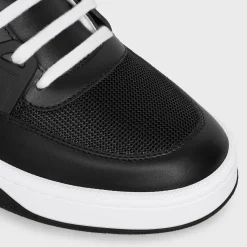 Hot TRAINER CT-07 LOW LACE-UP SNEAKER in Mesh, Calfskin AND Laminated Calfskin Sneakers