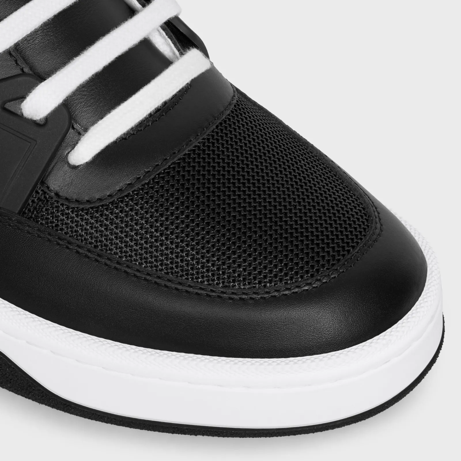 Hot TRAINER CT-07 LOW LACE-UP SNEAKER in Mesh, Calfskin AND Laminated Calfskin Sneakers