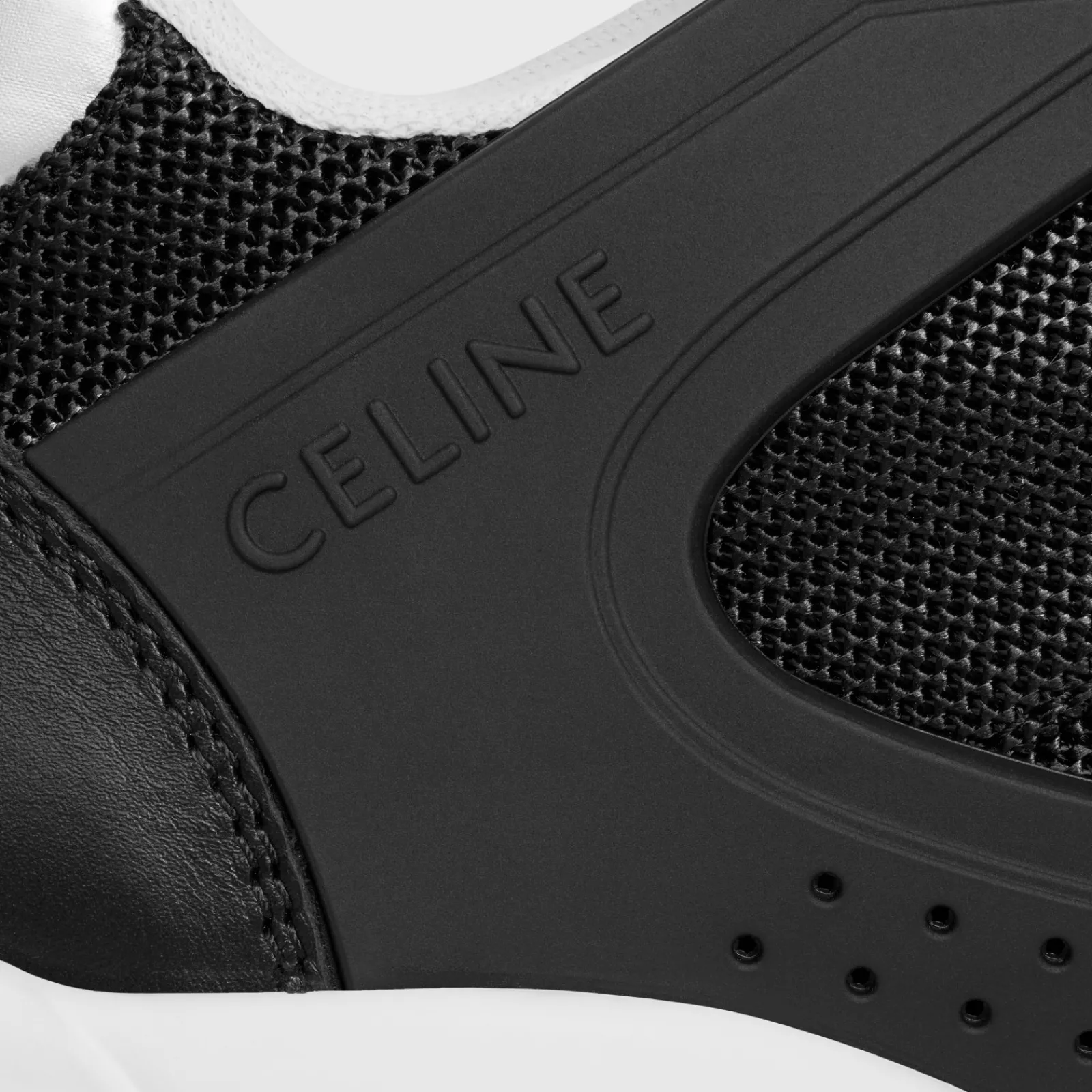 Hot TRAINER CT-07 LOW LACE-UP SNEAKER in Mesh, Calfskin AND Laminated Calfskin Sneakers
