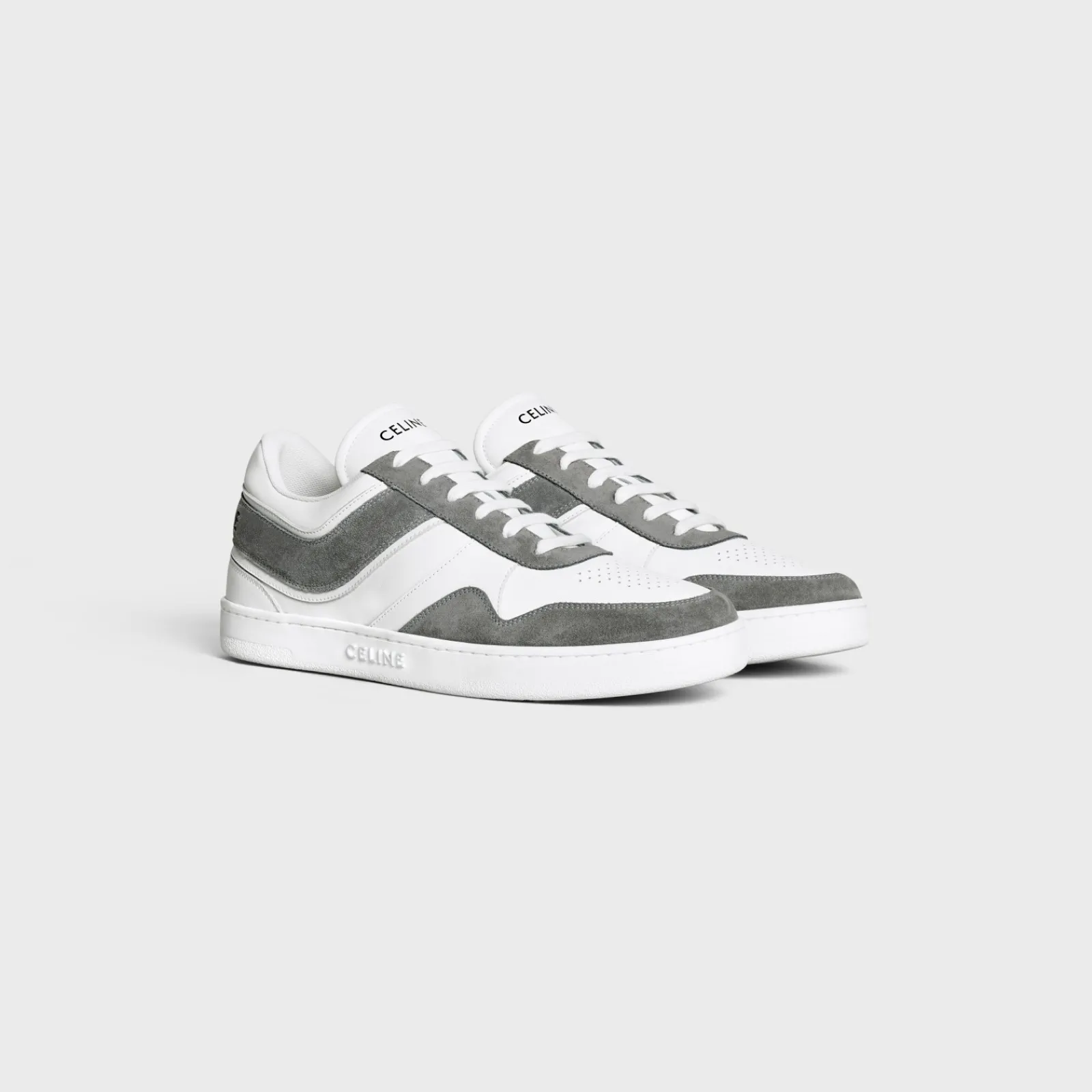 Outlet TRAINER LOW LACE-UP SNEAKER in SUEDE CALFSKIN AND CALFSKIN Sneakers