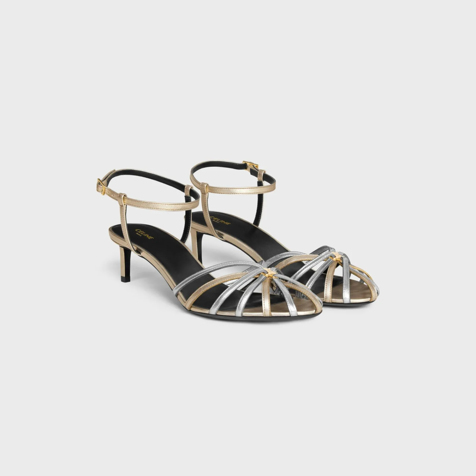 Hot TRIOMPHE SANDAL in LAMINATED CALFSKIN Women Sandals