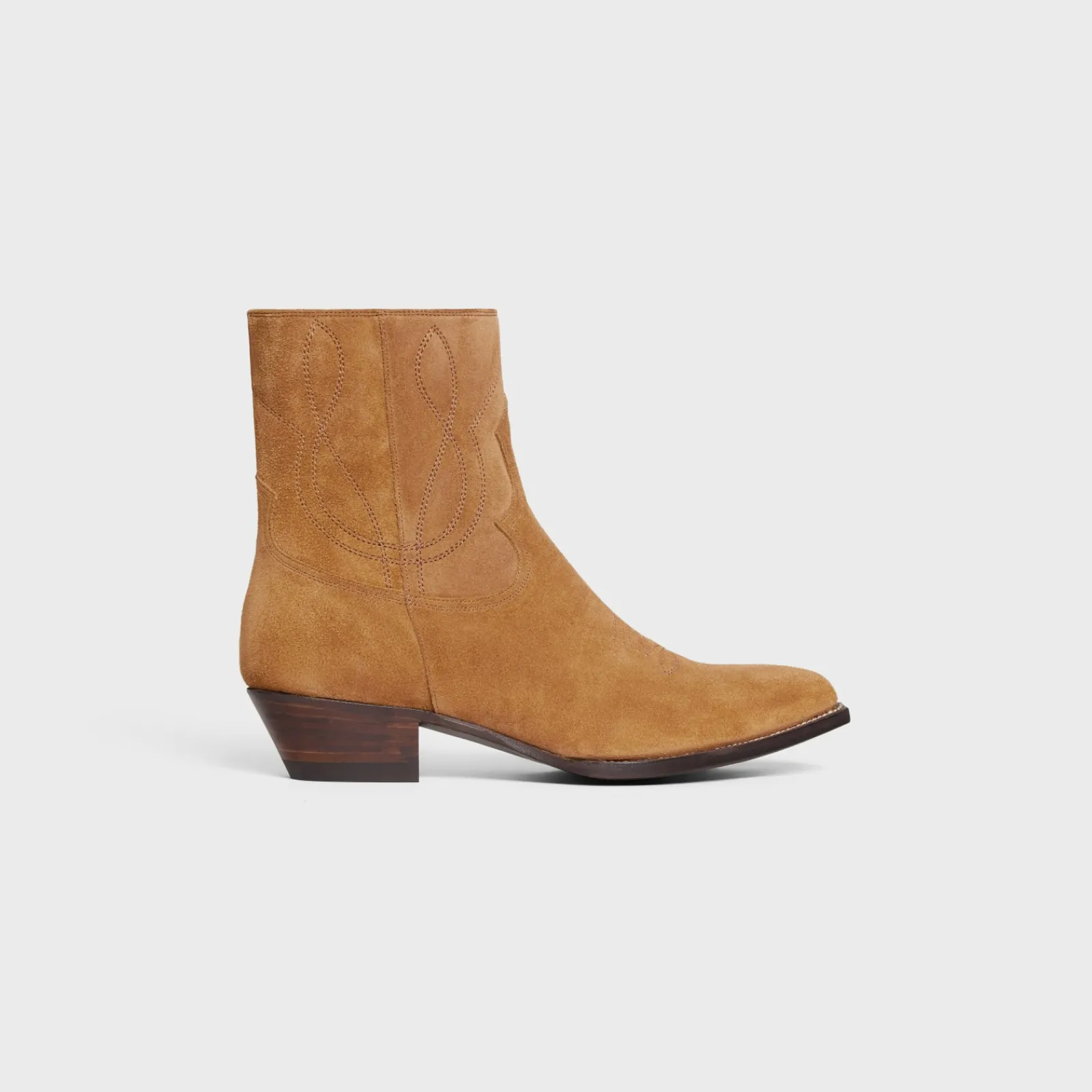 Hot WESTERN ZIPPED BOOTS in Suede Calfskin Boots