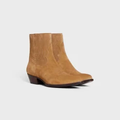 Hot WESTERN ZIPPED BOOTS in Suede Calfskin Boots