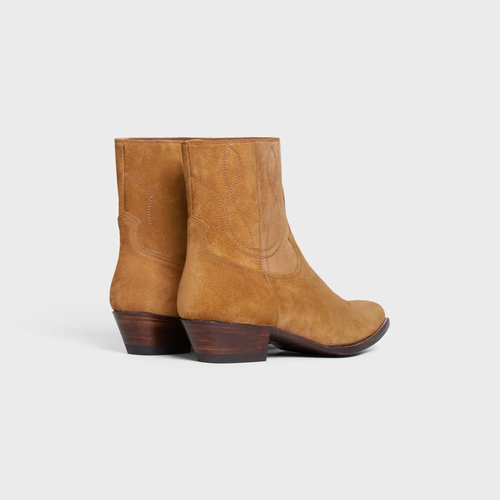 Hot WESTERN ZIPPED BOOTS in Suede Calfskin Boots
