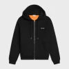Discount zipped quilted hoodie in cotton fleece T-Shirts And Sweatshirts