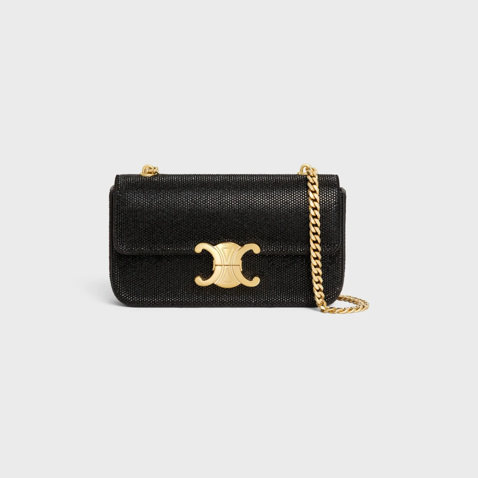 Best CHAIN SHOULDER BAG CLAUDE in SUEDE CALFSKIN WITH STRASS Women More Lines·Claude | Categories·Shoulder Bags