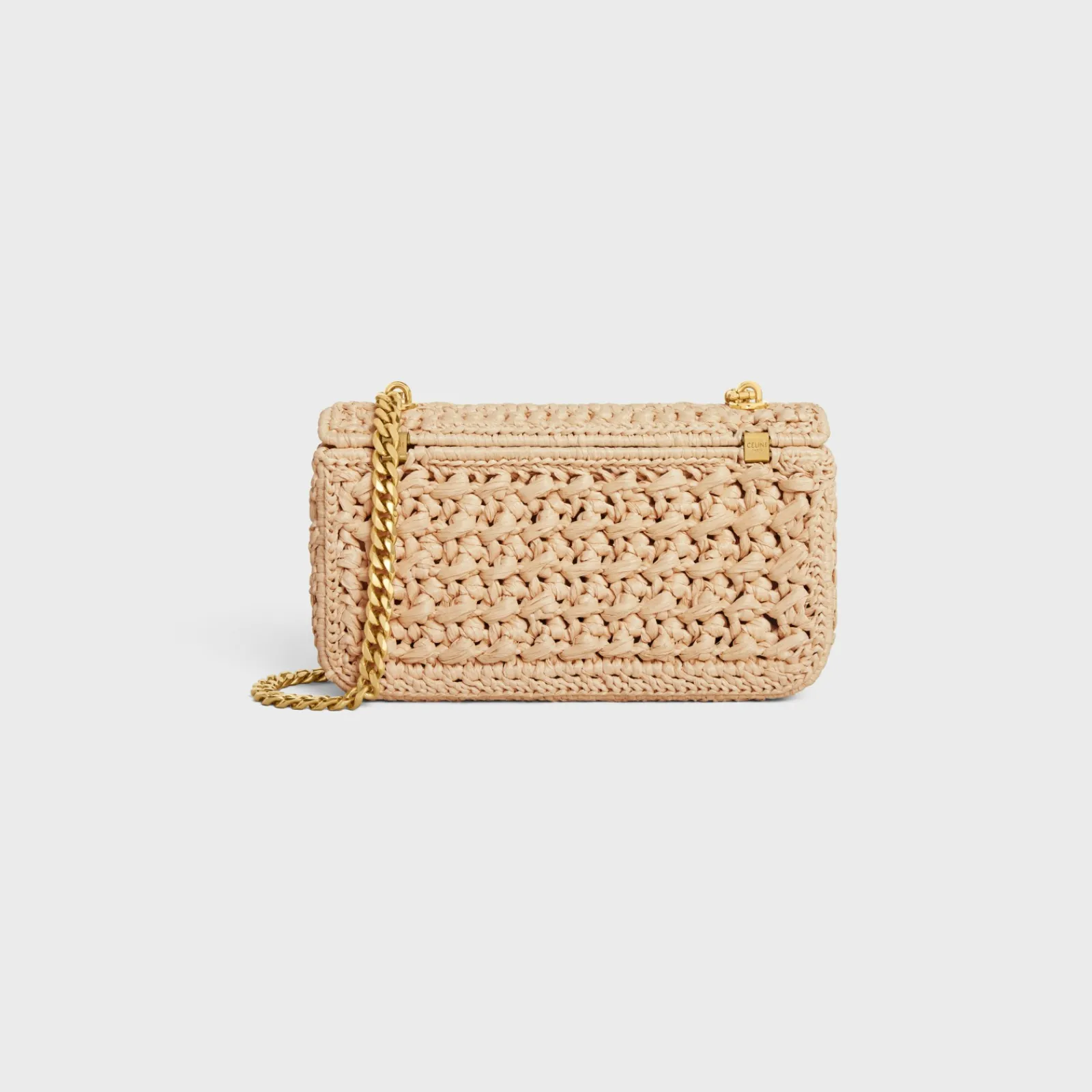 Best CHAIN SHOULDER BAG CLAUDE in RAFFIA EFFECT TEXTILE Women More Lines·Claude | Categories·Shoulder Bags